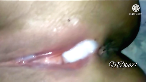 Big natural booty amateur creampied in homemade video
