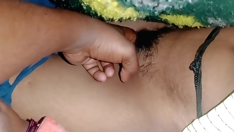 Amateur porn movie showing hairy woman with a big ass
