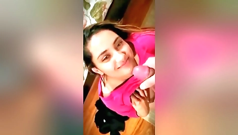 Indian girl is fucking her husband's big cock in a hot way
