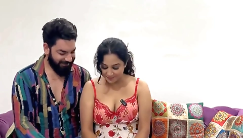Hot brunette with large tits and a huge ass is having a hard fuck