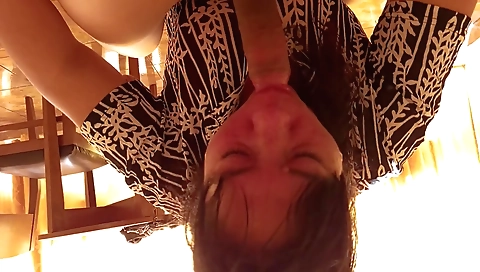 Indian amateur brunette sucking my cock in my tight ass