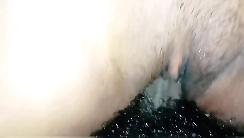 Girl gets her natural pussy caressing and pounding hard