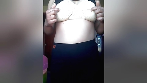 Horny amateur solo female masturbating in her bedroom