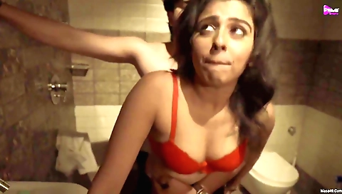 Horny brunette gets her new partner and sucks dick