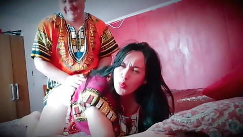Busty stepmom fucks her stepson and gives him a blowjob