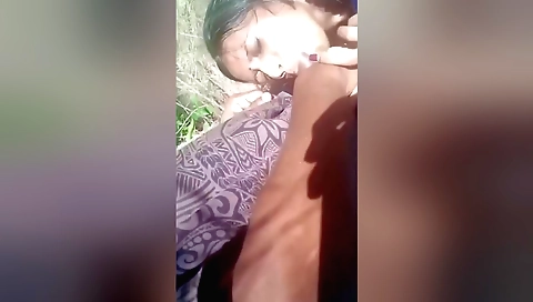 Indian girl in shorts and a dress enjoys a deep fuck