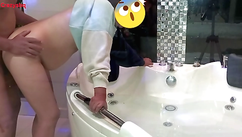 Horny indian video showing a brunette with a nice face