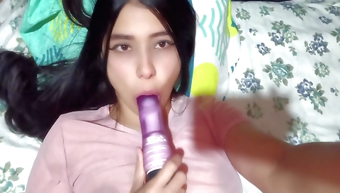 Indian girl is wearing only panties in a solo scene