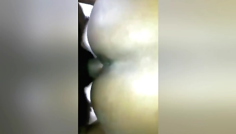 Indian girl with black hair and red hair is doing a blowjob