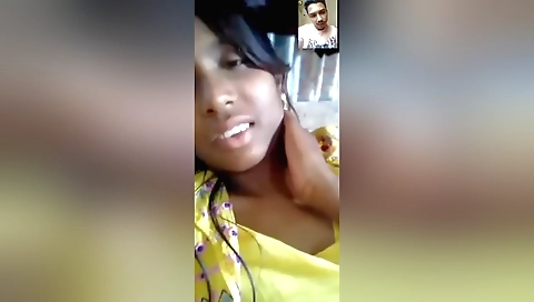Busty brunette solo female video showing her fingering