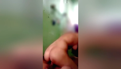 Indian brunette with short hair plays with her boyfriend's pussy