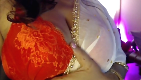 Sexy brunette with a sexy nipple play nipples in her panties