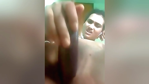 Indian slut shows off her body and sucking dick on web cam