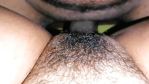 Hairy Indian girl with a hairy pussy is having sex