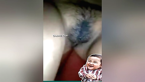 Stunning girl is showing her hairy pussy to the web
