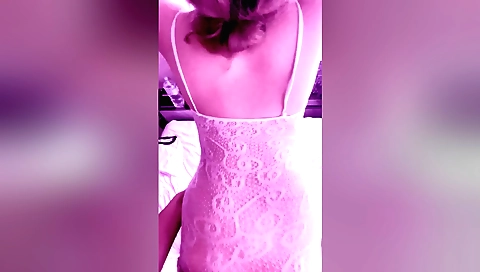 Nice girl in a hot position is riding her man's dick