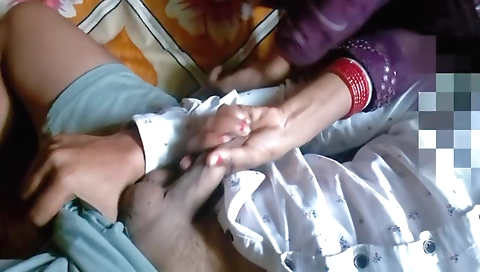 Indian girl getting fucked in the ass while lying on the bed