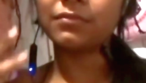 Naked indian girl on webcam shows her curves and curves