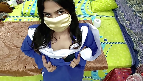 Amateur girl with big tits gets her first orgasm on video