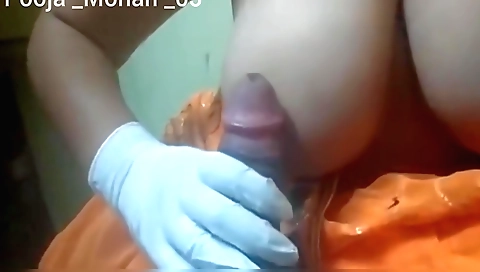 Indian brunette with big tits fingered and massaged