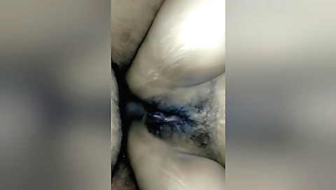 Indian babe in lingerie lets her lover fuck her hairy anus