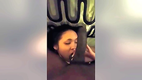 A horny pornstar fucks a dude in a hot blowjob scene