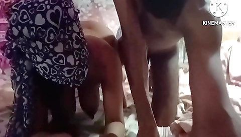Amateur indian girl with a hairy pussy sucking and fucking