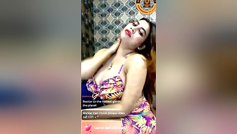 Rivika mani in a sexy red dress in amateur solo video