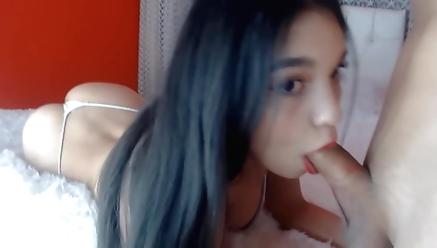 Indian teen stepsister suck my hard dick in a webcam