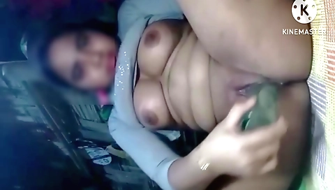 Indian solo girl masturbating with her husband's dick