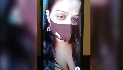 Busty teen 18+ with big tits showing off and licking