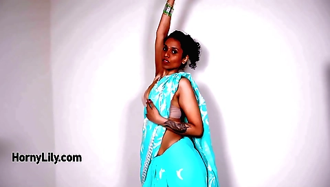 Busty indian wife with boobs stripping naked on webcam