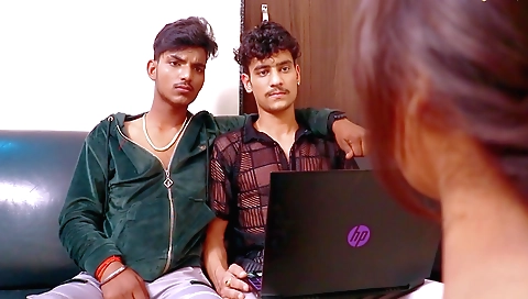 Indian mature milf sex with step-father and step-sister