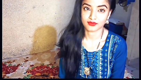Indian brunette with long hair gets fucked on the bed