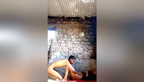 Indian girl is in the kitchen having sex with her husband