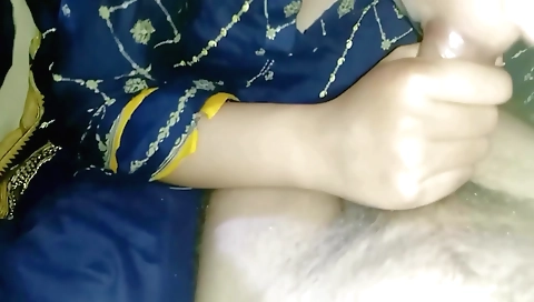 Indian girl got a cock deep inside her mouth after her big tits