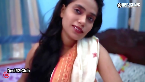 Busty indian girl is in her own house and making a home video
