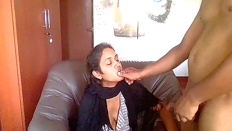 Indian brunette with a nice ass fucks with her boss