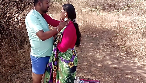 Indian brunette with a big booty and a hot body outdoors