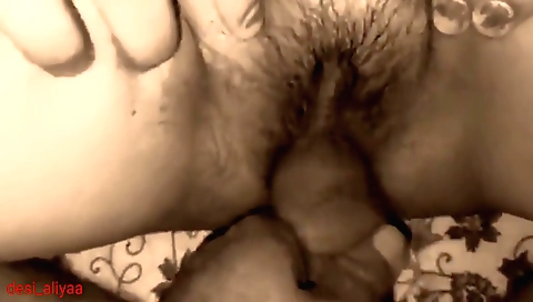 Indian girl gets fucked in her hairy pussy on camera
