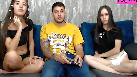 Busty indian stepbrother and his two sexy step-sisters