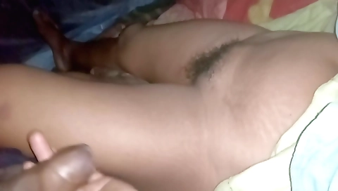 Amateur hairy teen in POV with hairy pussy in porn video
