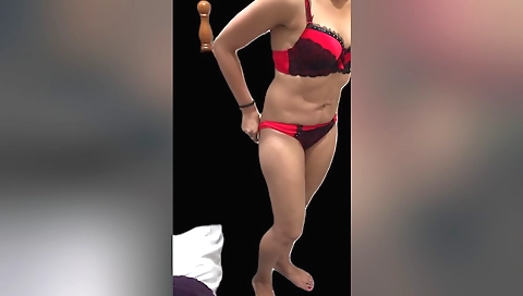 Busty brunette wife shows off body in amateur sex video