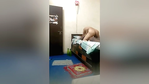 Cute brunette rides her boyfriend's prick hard and hard